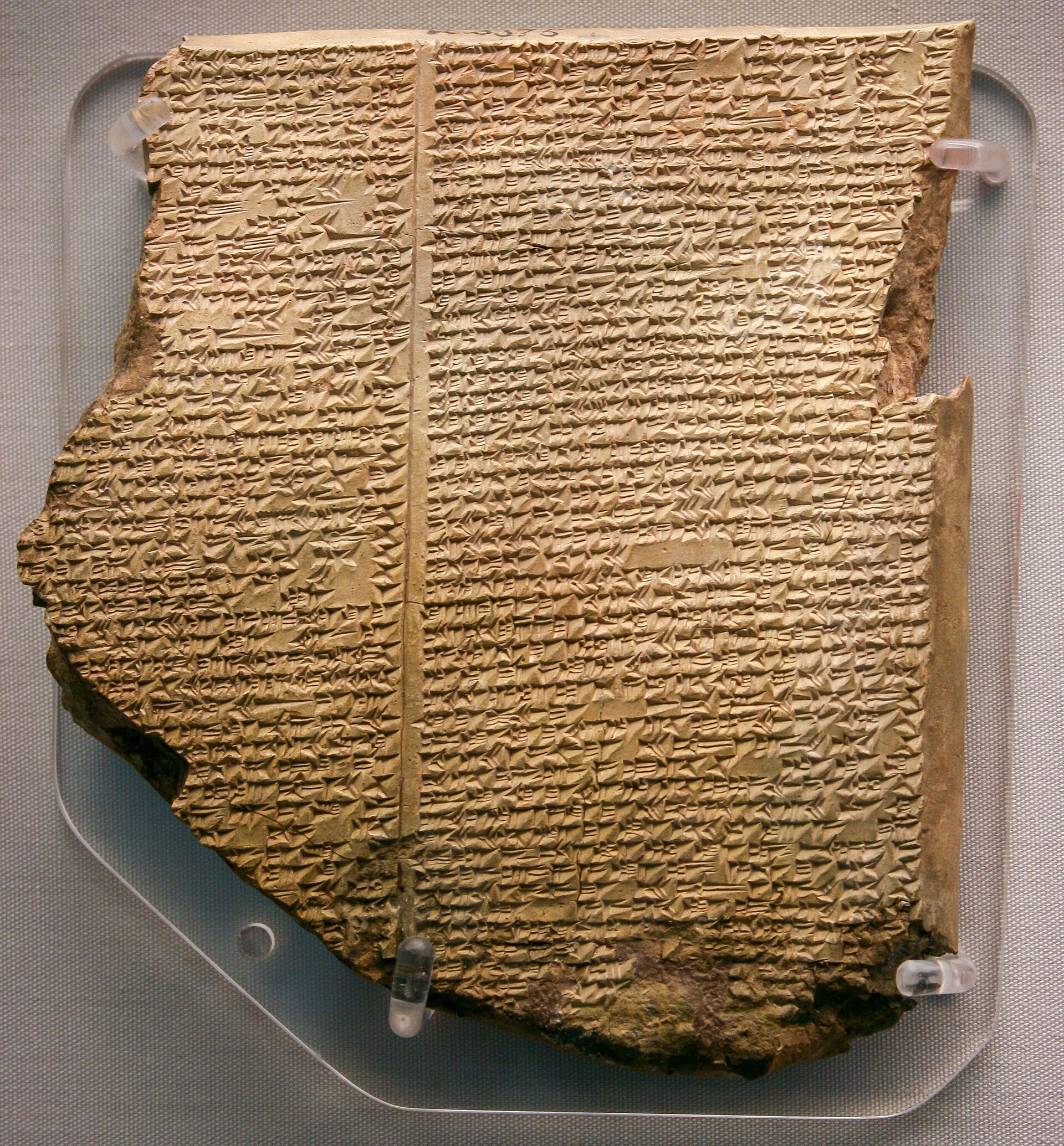 La Tavoletta del Diluvio, XI tavola dell’Epopea di Gilgamesh, British Museum